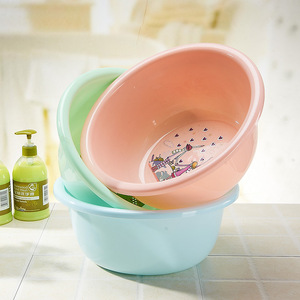 Plastic Washbasin <b>Round</b> 34x23x14cm Eco-Friendly Deepened <b>Basin</b> For Household Use - Product Image 1