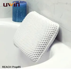 Uwin 2023 New Waterproof Hot 150g / 370g PVC Foam Soft Durable Washable Eco Friendly Bath Tub Pillow With Suction Cups