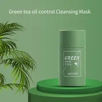 Masques en bâtonnets verts : Masque de boue purifiant anti-acné et régulateur de sébum, hydratant, pour points noirs et pores affinés, soin de la peau à l'argile violette