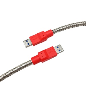 USB 3.0 Nam Đến Nam Thép Không Gỉ Siêu-<span class=keywords><strong>Flex</strong></span> Dây Kim Loại Mạ Bọc Thép Bọc Thép Cáp USB3.0 Cáp - Product Image 1
