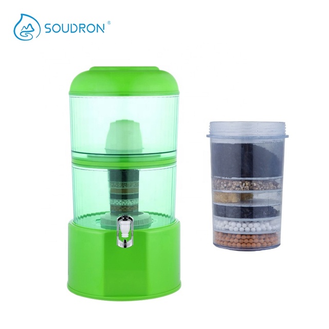 Domestic Counter Top Pot Water Machine Pure Chemical Gravity Water Filter Mineral Water Pot Purifier