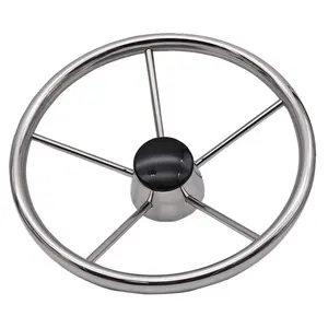 Fast Sale Manufacturers 316 Stainless Steel Marine Steering Wheel For Ship