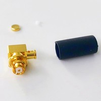 Connecteur coaxial SMP femelle à angle droit HT160 .047" 90 degrés, prise d'antenne, câble RF DC-26.5GHz, Jack RF en cuivre béryllium doré