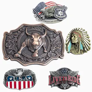 Wholesale Euramerican Fashion Belt Buckles Good Quality Mens Punk Personality Metal Zinc Alloy Luxury Belt Buckles