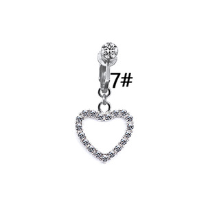 Pendentif YICAI en forme de cœur, de lune et de papillon, <span class=keywords><strong>faux</strong></span> <span class=keywords><strong>piercing</strong></span> pour le <span class=keywords><strong>ventre</strong></span> à clipser pour femmes, <span class=keywords><strong>piercing</strong></span> de nombril factice sans perçage, croissant - Product Image 4