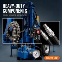 Foreuse rotative diesel pour puits d'eau, profondeur 150 m