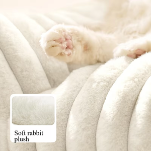 Cama para Mascotas Ecológica, Tipo Casa para Perros y Gatos, Universal para Invierno, Desmontable, Lavable, Resistente a Mordeduras, con Diseño a Cuadros, Cálida - Product Image 6