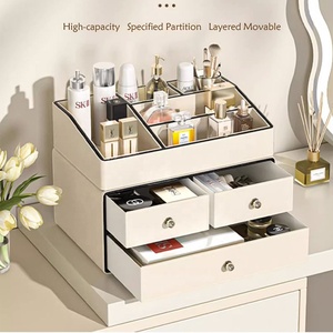 Frins <span class=keywords><strong>Organizzatore</strong></span> in Pelle per Pettini, Custodia per Cosmetici e Prodotti per la Cura della Pelle, Scatola con Cassetti per Scrivania - Product Image 3