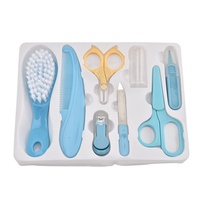 Produits pour bébés nouveau-nés en gros Ensemble de manucure pour bébé en plastique comprenant un thermomètre et un coupe-ongles/ciseaux Ensemble de soins pour bébé