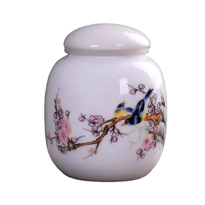 Toples Salep Keramik Tradisional Cina, Toples Kosmetik Teh Caddy