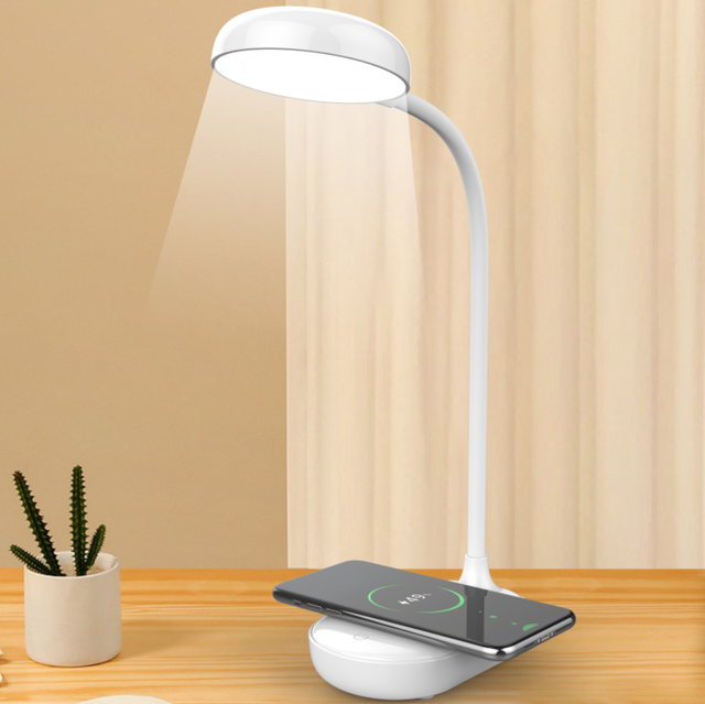 Hot Sale High Quality Cheap LED Table Lamp Wireless Charger Lamp with Dimmer Light Flexible Reading Lamp Bedside Light