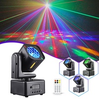 Mini RGBW Sternenmuster-Kopfschüttelnde Bar-Beleuchtung Rotierende Ambiente-Lichtstrahlen Anpassbare Moving-Head-LED-Bühnenbeleuchtung 110-220V