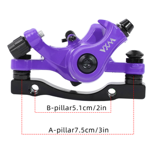 Caliper de Freio a Disco Mecânico VXM com Acionamento por Cabo, em Liga de Alumínio, Freio Dianteiro e Traseiro, Baixo Ruído, Antiferrugem, Acessório para Bicicletas - Product Image 2