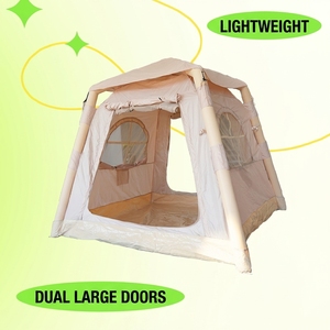 <span class=keywords><strong>Tente</strong></span> de camping gonflable carrée, directement de l'usine, en Oxford, quatre saisons, avec couverture supérieure amovible, démontage rapide, maille respirante - Product Image 3