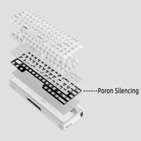 LOFREE Keyboard mekanikal, pemicu Cepat nirkabel 1% "Misty" Semi transparan untuk komputer Game Bluetooth Kailh baru