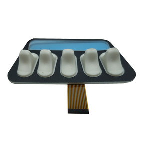 Tùy chỉnh conductive kim loại Dome nút Silicone cao su bàn phím với cáp phẳng - Product Image 1