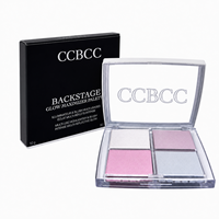 Palette Visage Multi-Reflective Glow Maximizer 4 Couleurs – Poudre Nacrée Métallique Scintillante Mélangeable – Highlighter, Blush, Cosmétique Yeux Longue Tenue