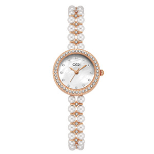 Montre de luxe légère incrustée de diamants pour femmes niche montre chinoise à bracelet de perles haut de gamme bracelet pour femmes montre à quartz - Product Image 5