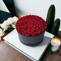 Boîte de 60 roses éternelles Every Love Beaulasting, roses réelles conservées, roses rouges dans une boîte cadeau