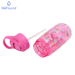 Borraccia per Studenti delle Elementari <span class=keywords><strong>con</strong></span> Disegni Cartoon, 500ml, Antigoccia, <span class=keywords><strong>con</strong></span> Cannuccia in Silicone e Targhetta Nome, Tazza Scolastica - Product Image 3