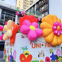 Fleur gonflable géante en PVC personnalisée pour la décoration, plantes artistiques fantastiques avec éclairage pour les promotions