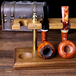 Porta pipa da fumo in noce dritta moda <span class=keywords><strong>Vintage</strong></span> 7 posti all'ingrosso porta pipa per tabacco - Product Image 6