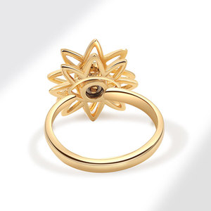 Anillos ajustables giratorios de ojo turco con circonitas coloridas pavé, chapados en oro y cobre, joyería para aliviar la ansiedad para mujer - Product Image 4