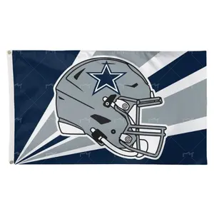 High Quality custom Dallas Cowboys Football 3x5 ft Helmet Flag