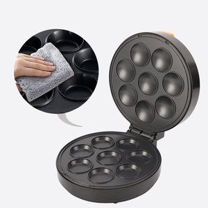 7 Hole Round Cake Maker Non Stick Coating Home Breakfast <b>Machine</b> 110V For DIY <b>Pancake</b> Making - Product Image 2