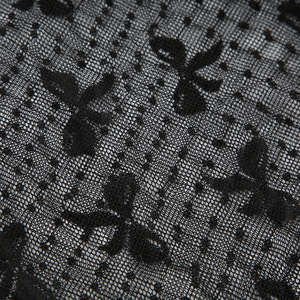 <span class=keywords><strong>Magliette</strong></span> <span class=keywords><strong>eleganti</strong></span> e leggere in rete nera con Delicate camicette a maniche lunghe da donna ricamate a farfalla - Product Image 6