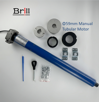 Moteur tubulaire AC moderne à couple élevé Brill Factory Direct 475W IP44 pour porte de garage/abri BR59M-140N avec garantie de 3 ans