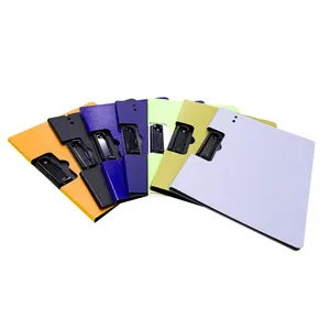 A4 A5 Clear Pvc Houten Droge Wissen Trifold Sport Klembord Clip Opvouwbare Klembord Met Pen Houder