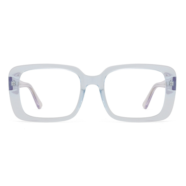 Black Matt Rectangular Eyeglass Mens Ladies Design Acetate Big Spectacle Frame