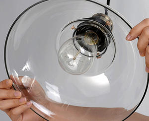 旧货爱迪生工业1灯吊坠玻璃吊灯 - Product Image 3