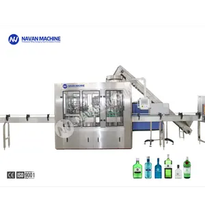 Automatic Glass Bottled Alcoholic Liquid Filling Machine For Gin Vodka Whiskey Brandy Rum