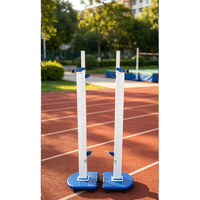 Support de saut en hauteur commercial pour l'entraînement, avec base à roulettes stable et échelle de hauteur de précision, pour équipement d'athlétisme scolaire