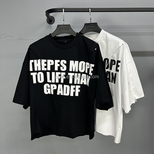 T-shirt Streetwear personnalisé en coton pour <span class=keywords><strong>homme</strong></span>, blanc et noir, à manches courtes, coupe <span class=keywords><strong>courte</strong></span> et carrée, <span class=keywords><strong>avec</strong></span> <span class=keywords><strong>poche</strong></span> zippée inversée - Product Image 1