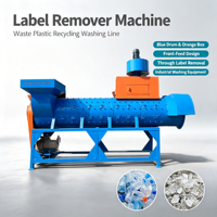 Machine à décoller les étiquettes des bouteilles en PET, machine de séparation des étiquettes des bouteilles en plastique PET