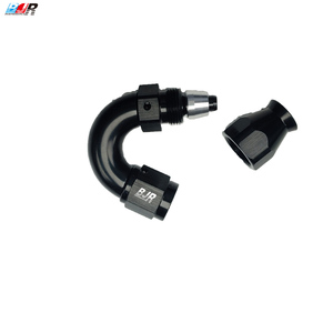 Raccords <span class=keywords><strong>de</strong></span> <span class=keywords><strong>tuyau</strong></span> PTFE à débit total BJR en aluminium robuste AN6 AN8 AN10 150 degrés, connexion femelle anodisée CNC pour huile/E85/carburant - Product Image 4