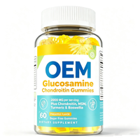 Gummies de Glucosamine et Chondroïtine de Haute Qualité Saveur Ananas pour le Soutien Articulaire, Complément Alimentaire, 60 Unités