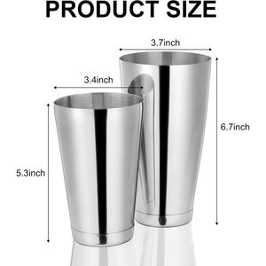 Coctelera Boston Sellada de Acero Inoxidable de 750ml con Logotipo Personalizado, Directo de Fábrica, para Barman y Utensilios de Bar - Product Image 2