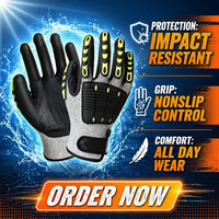 Gants de sécurité HTR avec protections anti-chocs TPR robustes sur les phalanges et les doigts