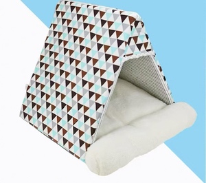 Modernes Luxus-Hunde-und Katzen höhlen bett Winter warmes wasch bares Rechteck-Haustier haus aus strap azier fähigem Schwamm Stilvolles Katzen-und Hunde bett zubehör - Product Image 3