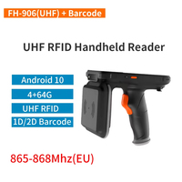 Lector/Escritor PDA Portátil UHF RFID con Android 11, 4G LTE, GPS, Largo Alcance de 20m, Escáner de Código de Barras para Gestión de Inventario de Activos