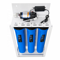 Boîtier de filtre à eau bleu de 20 pouces, personnalisable, triple filtration, en plastique, manuel, pour usage domestique, camping-car et hôtel - Vente chaude