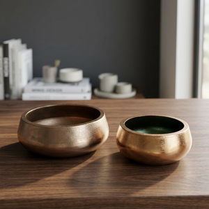 Juego de Macetas de Aluminio Modernas y Personalizadas, Contenedor Minimalista para Plantas de Jardín, para Uso en Escritorio, Forma Circular, Hecho a Mano - Product Image 2