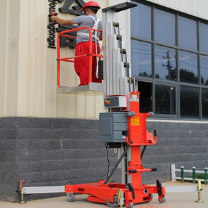 Aluminium elektrik Aloi teleskopik pria, angkat <span class=keywords><strong>platform</strong></span> pekerjaan udara vertikal 6 meter - Product Image 5