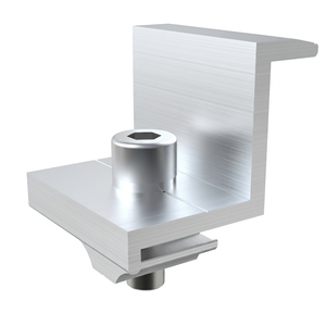 Aluminum Solar End <b>Clamp</b> for PV Panel Mounting System <b>Quick</b> Installation PV End <b>Clamp</b> for Solar Mounting Bracket - Product Image 1