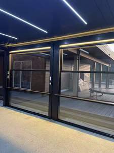 Pergola Motorizzata con Tetto Retrattile, Tenda da Giardino Impermeabile in Alluminio con LED, Ecologica per Terrazze - Product Image 3