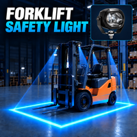 Lampe de signalisation LED bleue 10-80V pour chariot élévateur, ligne droite, délimitation de zone de sécurité pour entrepôt